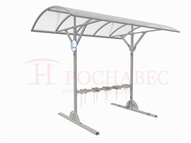 Навес с парковкой для самокатов